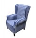 Кресло Жуи Бордо сине-белого цвета