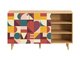 Сервант Frida с разноцветными дверцами на деревянных ножках