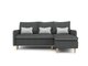 Угловой раскладной диван Ron правый темно-серого цвета