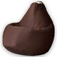 Кресло-мешок Груша L в ткани фьюжн коричневого цвета