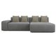 Угловой диван-кровать Portu серого цвета