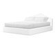 Кровать Афина 200х200 белого цвета с подъемным механизмом (экокожа)