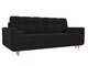 Прямой диван-кровать Кэдмон черного цвета