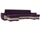 Угловой диван-кровать Нэстор бежево-фиолетового цвета