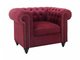 Кресло Chester Classic бордового цвета с черными ножками 