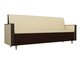 Кухонный прямой диван Модерн коричнево-бежевого цвета (экокожа)