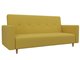 Прямой диван-кровать Вест желтого цвета