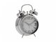 Часы-будильник Chrome бело-серебряного цвета