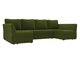 Угловой диван-кровать Гесен зеленого цвета