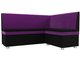 Угловой диван Уют черно-фиолетового цвета