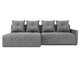 Угловой диван-кровать левый Bronks серого цвета