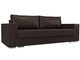 Прямой диван-кровать Исланд коричневого цвета (экокожа)