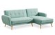 Угловой диван-кровать Christy бирюзового цвета