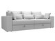 Прямой диван-кровать Мэдисон белого цвета (экокожа)
