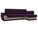 Угловой диван-кровать Нэстор прайм бежево-фиолетового цвета