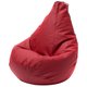 Кресло-мешок Груша XL в обивке из экокожа красного цвета