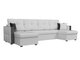Угловой диван-кровать Валенсия белого цвета (экокожа)