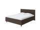 Кровать Como Veda 3 140х200 темно-коричневого цвета (велюр)