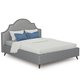 Кровать Фаина 160х200 с подъёмным механизмом и дном серого цвета    