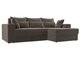 Угловой диван-кровать Мэдисон коричневого цвета