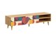 Тумба под TV Frida с разноцветным фасадом на деревянных ножках