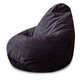Кресло-мешок Груша в обивке из микровельвета темно-серого цвета 