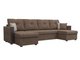 Угловой диван-кровать Валенсия коричневого цвета 