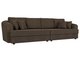 Прямой диван-кровать Милтон коричневого цвета