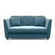 Трехместный диван Уолтер L голубого цвета