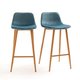 Комплект из двух барных стульев Lavergne сине-зеленого цвета