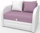 Детский диван-кровать Малыш бело-фиолетового цвета