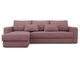 Угловой диван-кровать левый Ruiz темно-розового цвета