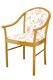 Стул-кресло деревянный Анна бежево-розового цвета