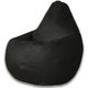 Кресло-мешок Груша 3XL в обивке из экокожи черного цвета 