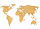 Деревянная карта мира цвета Дуб