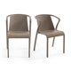 Комплект из двух стульев с подлокотниками Predsida серо-коричневого цвета