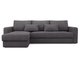 Угловой диван-кровать левый Ruiz темно-серого цвета