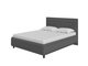 Кровать Como Veda 1 160х200 темно-серого цвета (велюр)