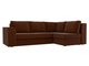 Угловой диван-кровать Пауэр коричневого цвета