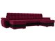 Угловой диван-кровать Нэстор черно-бордового цвета