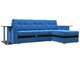 Угловой диван-кровать Атланта М голубого цвета