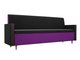 Кухонный прямой диван Модерн черно-фиолетового цвета