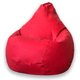 Кресло-мешок Груша L в ткани фьюжн красного цвета