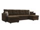 Угловой диван-кровать Валенсия коричневого цвета 