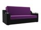 Прямой диван-кровать Сенатор черно-фиолетового цвета