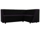 Кухонный угловой диван Лофт черного цвета