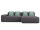 Угловой диван-кровать Portu темно-серого цвета