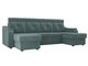Угловой диван-кровать Джастин бирюзового цвета