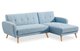 Угловой диван-кровать Christy голубого цвета