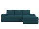 Угловой диван-кровать Elke сине-зеленого цвета 